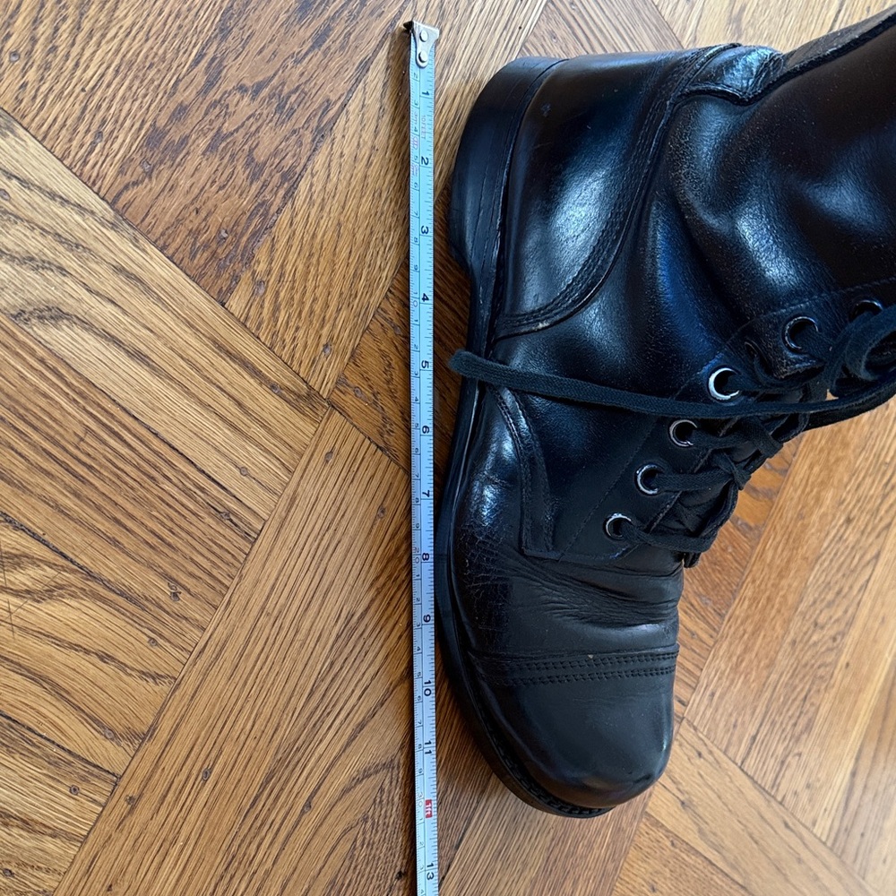 Black Lace-Up Leather Boots - Picture 5 of 5